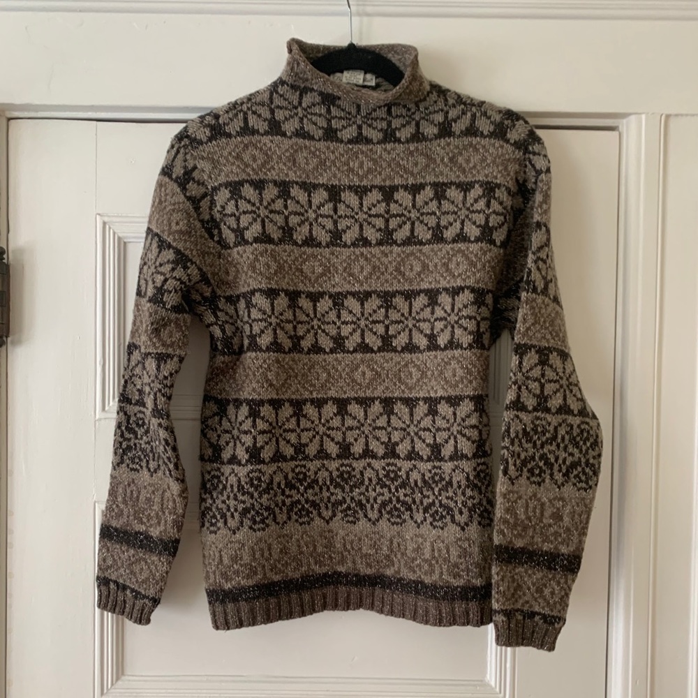 Brown Turtle Neck Sweater